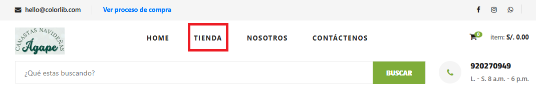 Botón de tienda